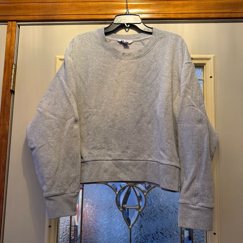 Athleta Forever Fleece Crewneck Crop Sweatshirt